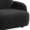 Raye Bear Shaped Kids Armchair with Black Legs | Black Teddy Velvet BM335487