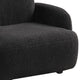 Raye Bear Shaped Kids Armchair with Black Legs | Black Teddy Velvet BM335487
