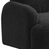 Raye Bear Shaped Kids Armchair with Black Legs | Black Teddy Velvet BM335487