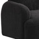 Raye Bear Shaped Kids Armchair with Black Legs | Black Teddy Velvet BM335487