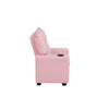 Chang Kids Recliner Chair | Built In Cupholder | Pink Faux Leather BM335491