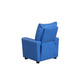 Chang Kids Recliner Chair | Built In Cupholder | Blue Faux Leather BM335492