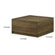 Trav Square Coffee Table | 2 Drawer | Raised Lip Tray Top | Brown 32’’ BM335494