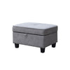 Kyna Sectional Sofa | 4 Pillows | Left Chaise | Storage Ottoman | Gray