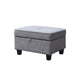 Kyna Sectional Sofa | 4 Pillows | Left Chaise | Storage Ottoman | Gray