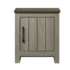 Nena End Table with Cabinet Door | Brown Wood Top | Oak Gray 22’’ BM335497
