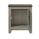 Nena End Table with Cabinet Door | Brown Wood Top | Oak Gray 22’’ BM335497