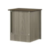 Nena End Table with Cabinet Door | Brown Wood Top | Oak Gray 22’’ BM335497