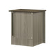 Nena End Table with Cabinet Door | Brown Wood Top | Oak Gray 22’’ BM335497