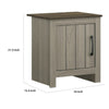Nena End Table with Cabinet Door | Brown Wood Top | Oak Gray 22’’ BM335497