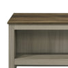 Nena Coffee Table with Open Shelves | Brown Wood Top | Oak Gray 43’’ BM335498