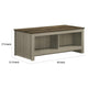 Nena Coffee Table with Open Shelves | Brown Wood Top | Oak Gray 43’’ BM335498