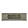 Nena TV Stand Cabinet | 2 Cabinet Doors | Brown Wood Top | Oak Gray BM335499