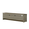 Nena TV Stand Cabinet | 2 Cabinet Doors | Brown Wood Top | Oak Gray BM335499