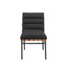 Kive Dining Chair Set of 2 | Iron Legs | Black Channel Tufted Boucle
