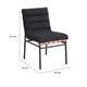 Kive Dining Chair Set of 2 | Iron Legs | Black Channel Tufted Boucle