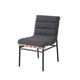 Kive Dining Chair Set of 2 | Black Legs | Gray Channel Tuft Boucle