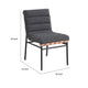 Kive Dining Chair Set of 2 | Black Legs | Gray Channel Tuft Boucle
