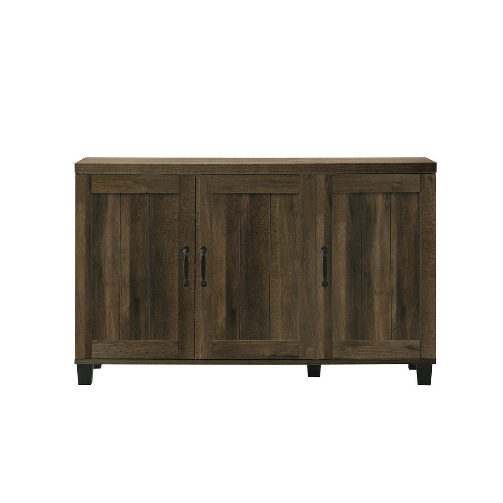 Elia Shoe Cabinet with 3 Doors and 6 Shelves | Dusty Oak Brown 45’’ BM335506