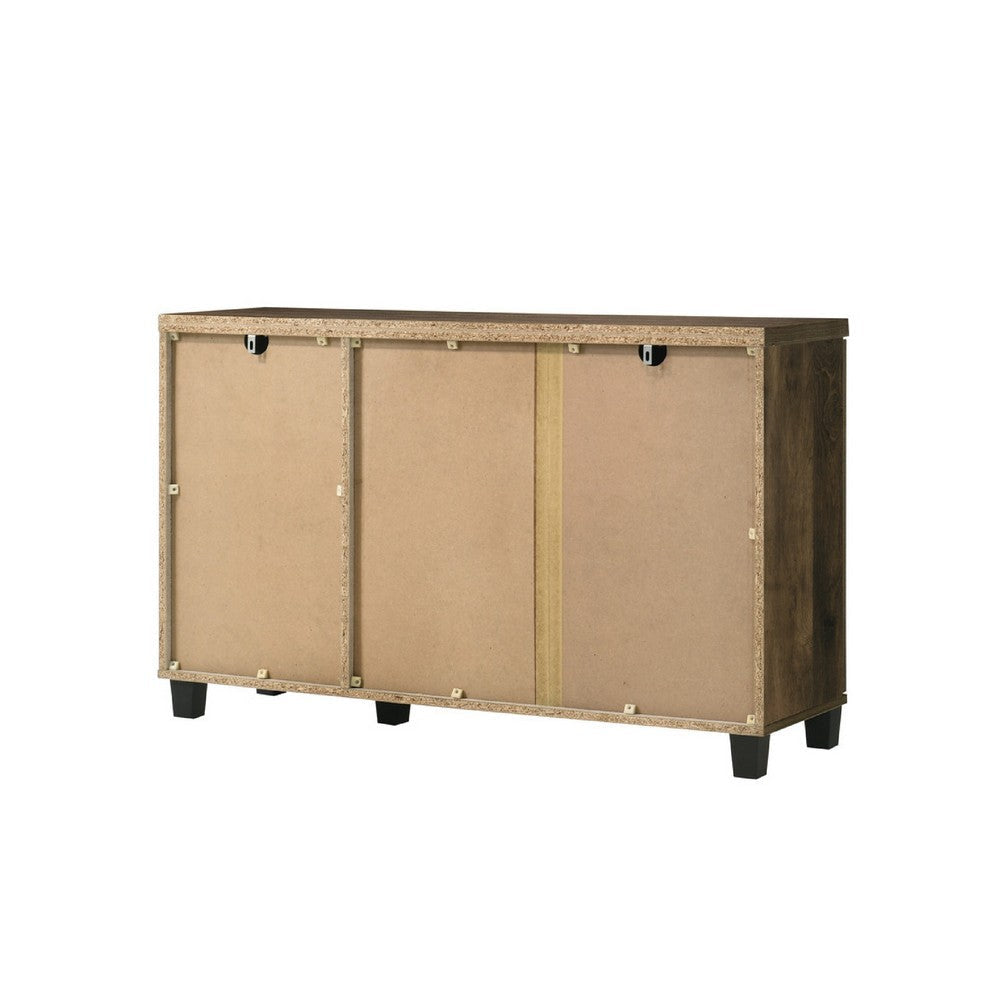 Elia Shoe Cabinet with 3 Doors and 6 Shelves | Dusty Oak Brown 45’’ BM335506