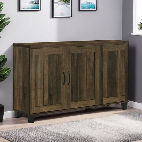 Elia Shoe Cabinet with 3 Doors and 6 Shelves | Dusty Oak Brown 45"