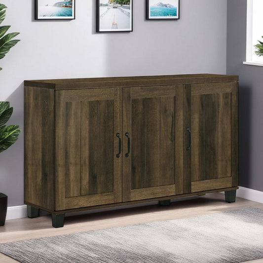 Elia Shoe Cabinet with 3 Doors and 6 Shelves | Dusty Oak Brown 45"