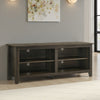 Trove TV Stand Media Cabinet w Open Shelves | Dusty Oak Brown 58"