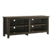 Trove TV Stand Media Cabinet w Open Shelves | Dusty Oak Brown 58"