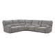 Tonie Power Recliner Sectional Sofa | Cupholders Gray Chenille 114’’ BM335508