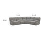 Tonie Power Recliner Sectional Sofa | Cupholders Gray Chenille 114’’ BM335508