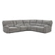 Tonie Power Recliner Sectional Sofa | Cupholders Gray Chenille 114"