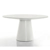 Bili 7pc Round Dining Table Set with 6 Beige Chairs | Black White Wood BM335518