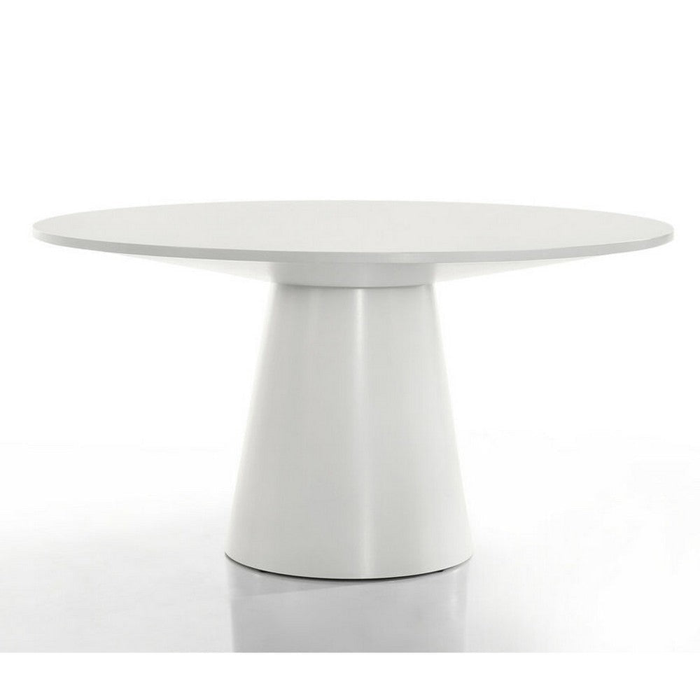 Bili 7pc Round Dining Table Set with 6 Beige Chairs | Black White Wood BM335518