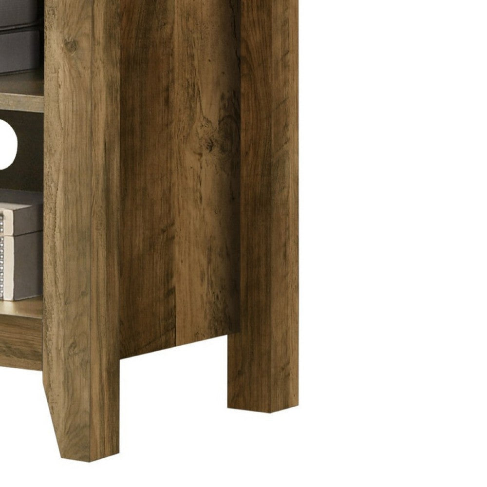 Nitto TV Stand Media Cabinet | Adjustable Shelves | Oak Brown 70’’ BM335521