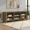 Nitto TV Stand Media Cabinet | Adjustable Shelves | Oak Brown 70"