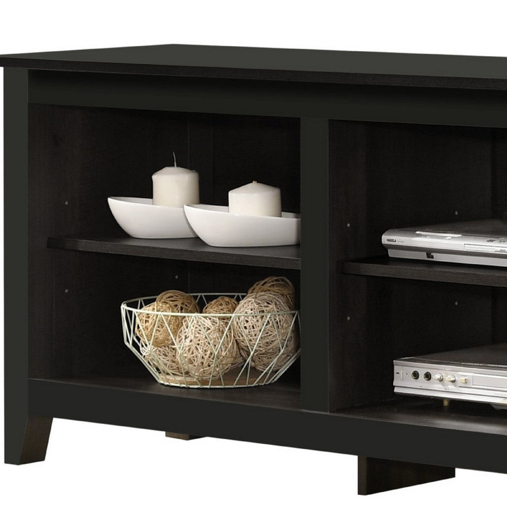 Nitto TV Stand Media Cabinet | Adjustable Shelves | Black Wood 70’’ BM335523