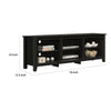 Nitto TV Stand Media Cabinet | Adjustable Shelves | Black Wood 70’’ BM335523