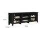 Nitto TV Stand Media Cabinet | Adjustable Shelves | Black Wood 70’’ BM335523