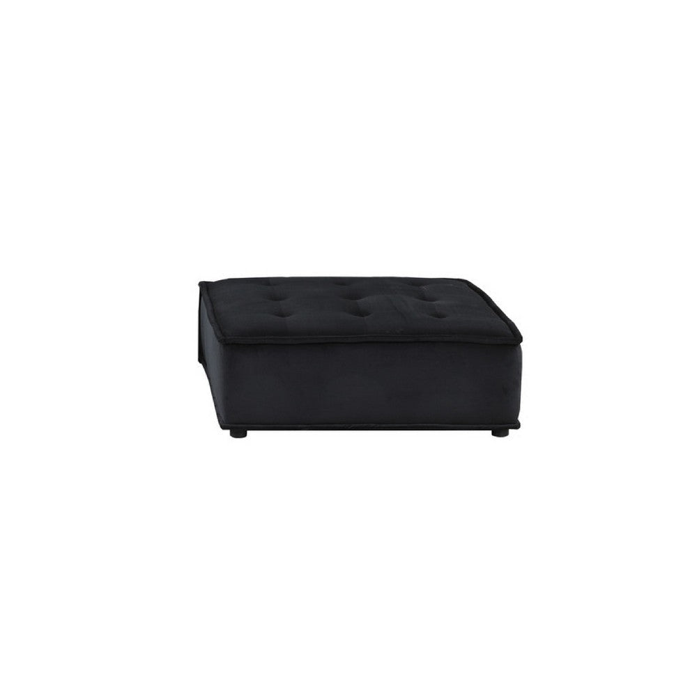 Alaya U Shaped Modular Sectional Sofa | Black Tufted Velvet | 160’’ BM335529