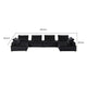 Alaya U Shaped Modular Sectional Sofa | Black Tufted Velvet | 160’’ BM335529
