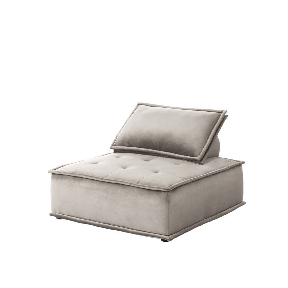 Alaya U Shaped Modular Sectional Sofa | Gray Tufted Velvet | 160’’