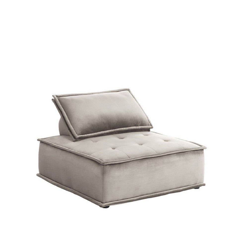 Alaya U Shaped Modular Sectional Sofa | Gray Tufted Velvet | 160’’