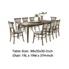 Yuki 72-88’’ Extendable Dining Table Set with 8 Off White Chairs BM335531
