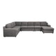 Cas Right Facing 7 Seater U Shaped Sectional Sofa Chaise | Gray Linen BM335542