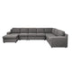 Cas Left Facing 7 Seater U Shaped Sectional Sofa Chaise | Gray Linen BM335543