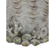 Coastal Clam Shell Planter w Coral Accents | Weathered Gray Terracotta
