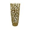 Decorative Accent Vase | Coral Inspired Open Pattern 23’’ Gold Metal BM335560