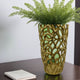 Decorative Accent Vase | Coral Inspired Open Pattern 23" Gold Metal