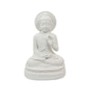 Enlightened Meditating Divine Buddha Statue | White Resin | 14’’ BM335561
