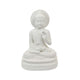 Enlightened Meditating Divine Buddha Statue | White Resin | 14’’ BM335561
